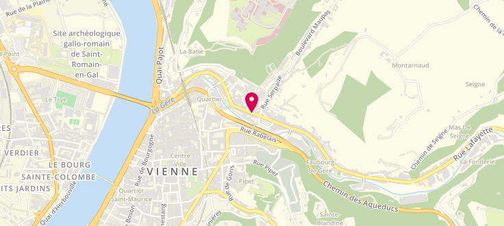 Plan de Centre médico social de Vienne - Albert Thomas, 10, Rue Albert Thomas, 38200 Vienne