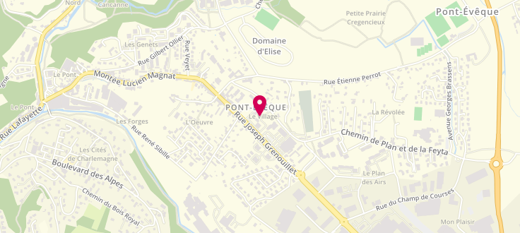 Plan de Centre médico social de Pont Evêque, Rue Louis Leydier, 38780 Pont-Évêque