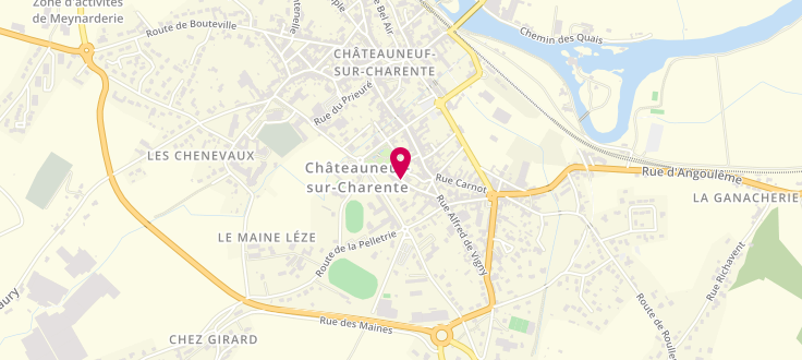 Plan de Maison départementale des solidarités de Châteauneuf-sur-Charente - Antenne, Place de la chaume à Chauvin, 16120 Châteauneuf-sur-Charente