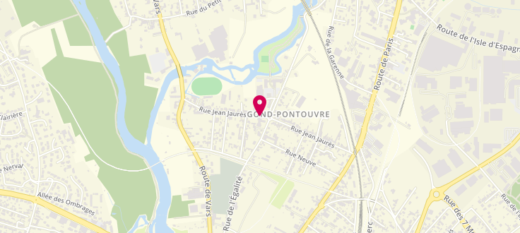 Plan de Maison départementale des solidarités de Gond-Pontouvre, 42 bis rue Jean Jaurès, 16160 Gond-Pontouvre