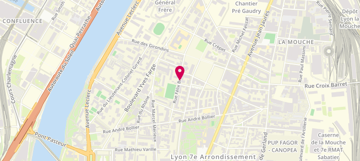 Plan de Maison de la Métropole principale de Lyon - 7ème arrondissement - Gerland, 45 Rue Felix-Brun, 69007 Lyon