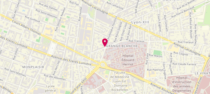 Plan de Maison de la Métropole de Lyon - Professeur Florence, 52 Rue Professeur Florence, 69003 Lyon