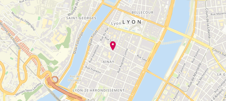 Plan de Maison de la Métropole principale de Lyon - 2ème arrondissement - Sainte-Héléne, Maison de la Métropole<br />
9 Bis Rue Sainte-Hélène, 69002 Lyon