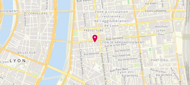 Plan de Annexe MDR principale Lyon - 3ème arrondissement, 44 rue Servient, 69003 Lyon