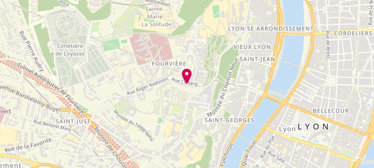 Plan de Maison de la Métropole principale de Lyon - 5ème arrondissement - Saint-Jean, Maison de la Métropole<br />
5 Bis Rue Cléberg, 69005 Lyon
