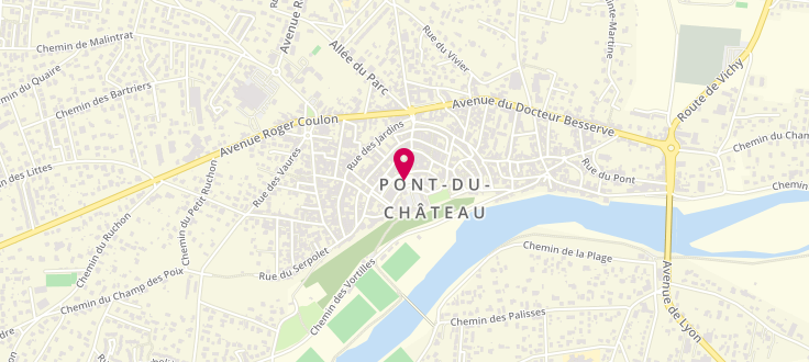 Plan de France services de Pont du Chateau, Place de l'hotel de Ville, 63340 Pont-du-Château