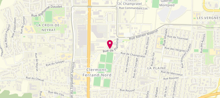 Plan de Antenne médico-sociale de Clermont Ferrand - Nord, 1 rue Claude Danziger, 63000 Clermont-Ferrand