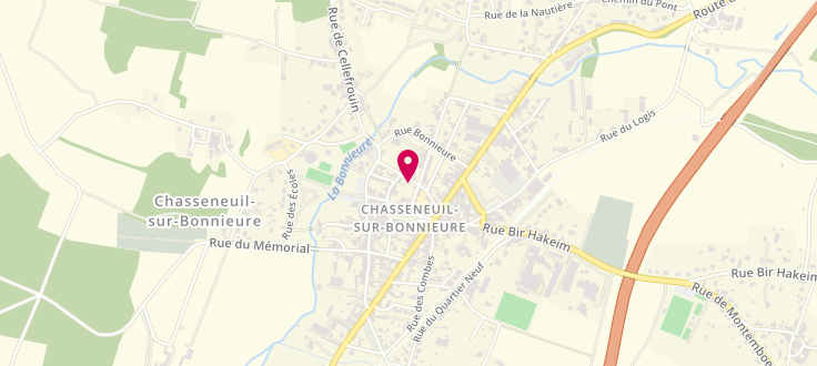 Plan de Maison départementale des solidarités de Chasseneuil-sur-Bonnieure - Antenne, Le mas des champs, 16260 Chasseneuil-sur-Bonnieure