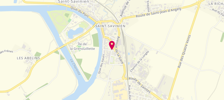 Plan de Point d'accueil PMI de Saint-Savinien - Antenne de la Délégation Territoriale, 2 bis rue du souvenir, 17350 Saint-Savinien
