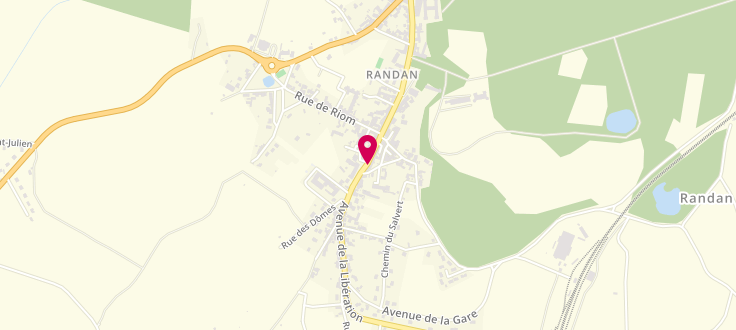 Plan de France services la Poste de Randan, 12 Place de la Mairie, Randan, 63310 Randan