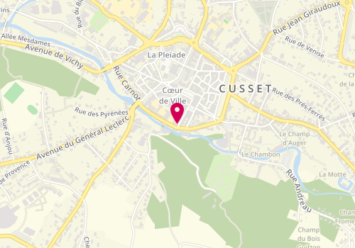 Plan de Centre Médico-Social de Cusset, 14 Rue du Président-Wilson, 03300 Cusset