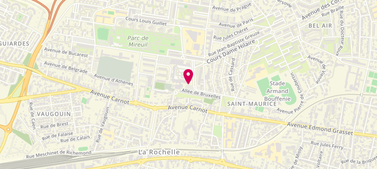 Plan de Point d'accueil PMI de La Rochelle - Mireuil, 2 square de la Passerelle, 17000 La Rochelle