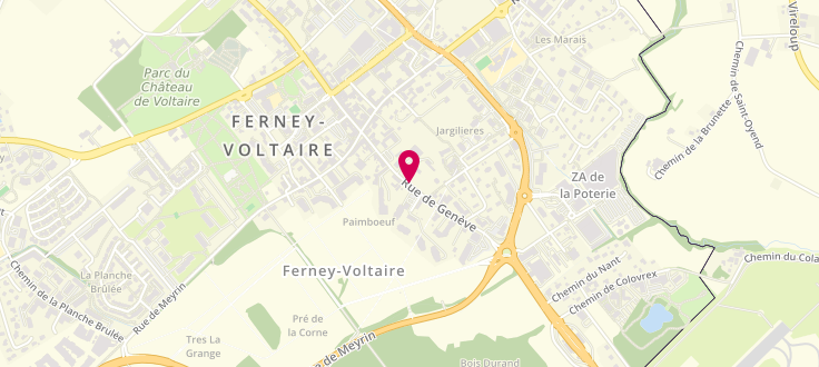 Plan de Service Départemental de proximité de Ferney-Voltaire, 11 rue de Genève, 01210 Ferney-Voltaire