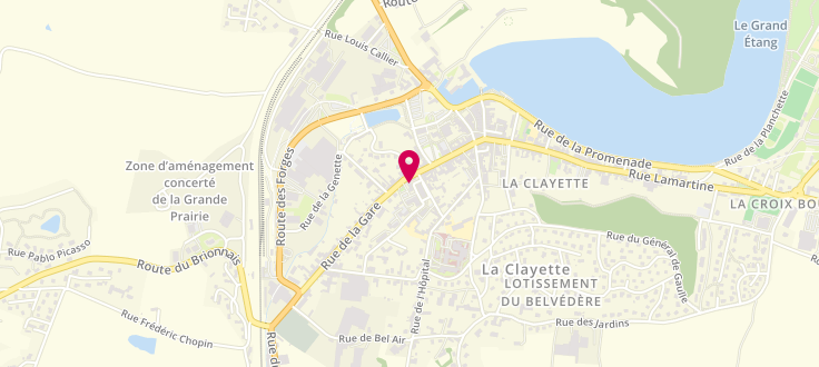 Plan de Maison départementale des solidarités de La Clayette, 8 Place de L’Hôtel de Ville, 71800 La Clayette