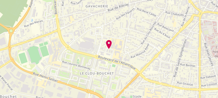 Plan de Antenne Médico-Sociale de Niort - Niort Clou Bouchet, 21 Rue de Pierre, 79000 Niort