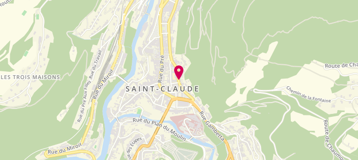 Plan de Maison des solidarités de Saint Claude, 14 Rue Rosset, 39205 Saint-Claude