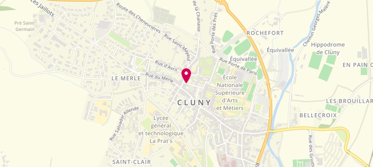 Plan de Maison départementale des solidarités de Cluny, Place du Marche, 71250 Cluny