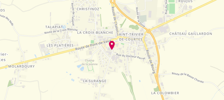 Plan de Service départemental de proximité de Saint Trivier de Courtes, Relais Assistants Maternels<br />
120 rue de la Gendarmerie, 01560 Saint-Trivier-de-Courtes