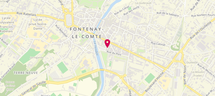 Plan de Centre Médico-Social de Fontenay-le-Comte - Port, 17 rue du Port, 85200 Fontenay-le-Comte