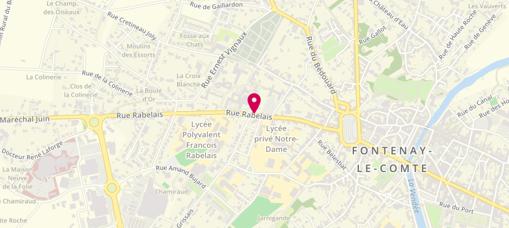 Plan de Centre Médico-Social de Fontenay-le-Comte - Rabelais, 33 rue Rabelais, 85200 Fontenay-le-Comte