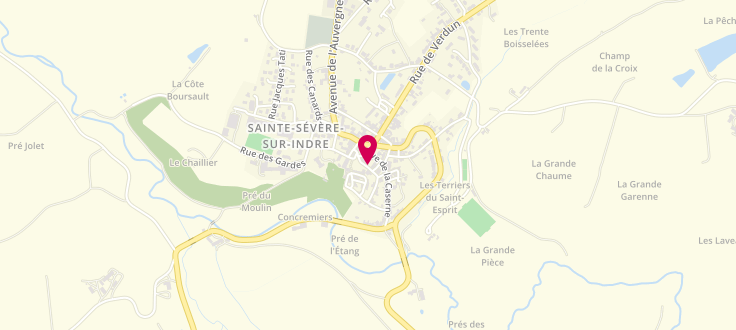 Plan de France services la Poste de Sainte-Sévère-sur-Indre, 2 Rue Basse, 36160 Sainte-Sévère-sur-Indre