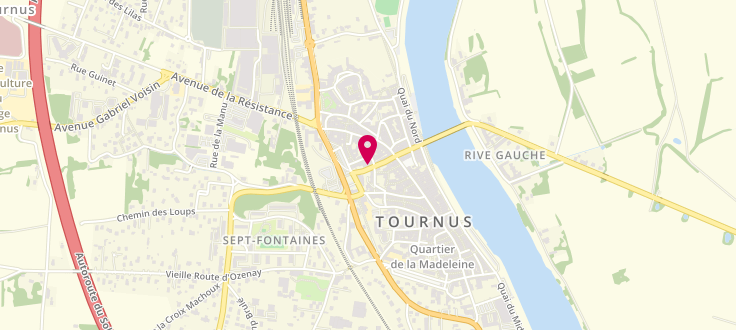 Plan de Maison départementale des solidarités de Tournus, 24 Rue Jean Jaurès, 71700 Tournus