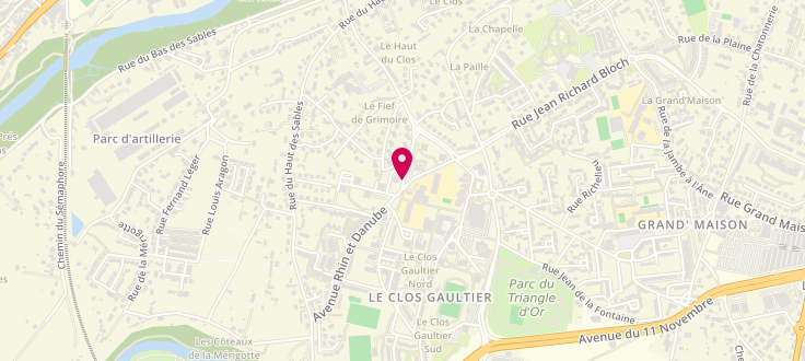 Plan de Antenne sociale de la MDS de Poitiers - 3 Cités, 20, rue de la Piquetterie, 86000 Poitiers