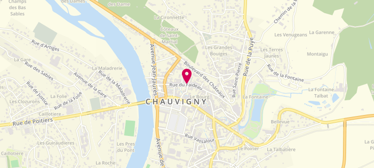 Plan de Maison Départementale de la Solidarité de Chauvigny, 37 rue Faideau, 86300 Chauvigny