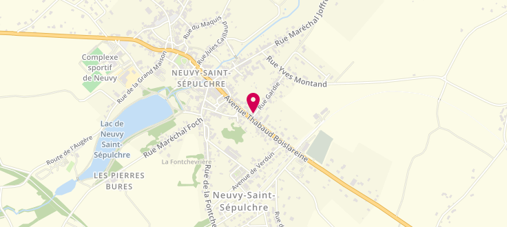 Plan de France services la Poste de Neuvy-Saint-Sépulchre, 2 Rue Gardie et Bois la Reine, 36230 Neuvy-Saint-Sépulchre