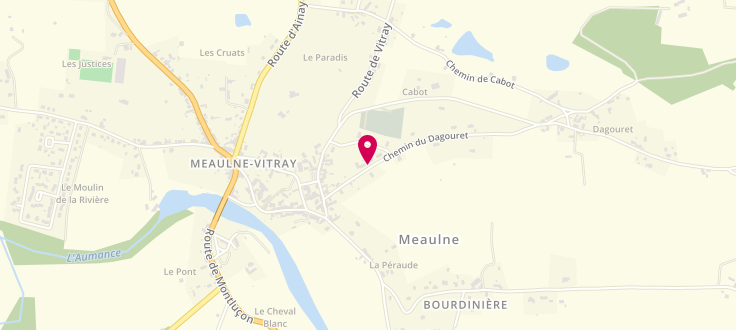 Plan de Point d'accueil PMI de Meaulne-Vitray, Relais Assitantes Maternelles<br />
7, Chemin Dagouret, 03360 Meaulne-Vitray