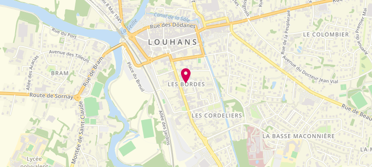 Plan de Maison départementale des solidarités de Louhans, 23 Rue des Bordes, 71500 Louhans