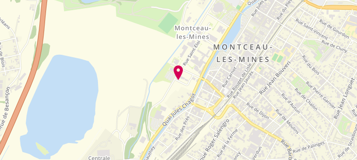 Plan de Centre de PMI de Montceau-Les-Mines, Maison Départementale des Solidarités<br />
8 Rue François-Mitterrand, 71300 Monceau-Les-Mines