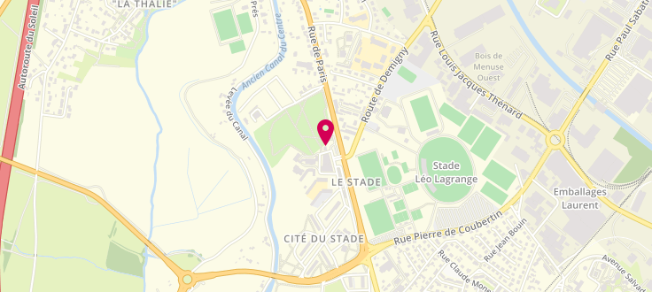Plan de Point d’accueil PMI de Chalon-sur-Saône - Claudel Bernanos, Maison de Quartier <br />
Rue Stéphane Mallarmé, 71100 Chalon-sur-Saône