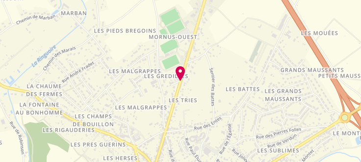 Plan de Point d'accueil PMI de Déols, 37-39, Avenue du Général de Gaulle, 36130 Déols