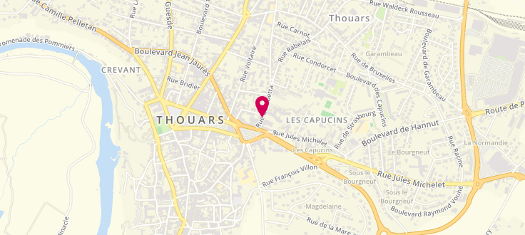 Plan de Antenne Médico-Sociale de Thouars, 4 Rue Gambetta, 79100 Thouars