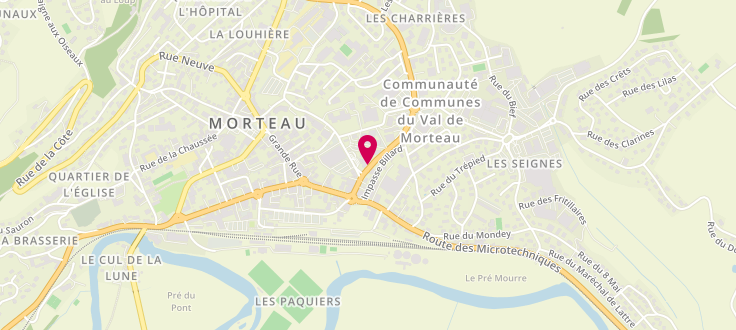Plan de Espace d'Action Médico Social de Morteau, 7 E avenue Charles De Gaulle, 25500 Morteau