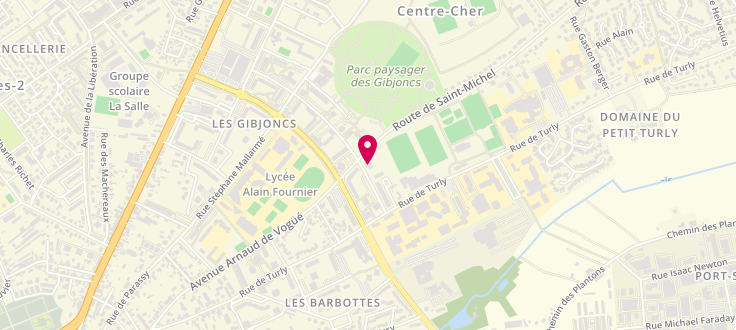 Plan de France services la Poste de Bourges - Gibjoncs, 41 Rue Paul Verlaine, 18000 Bourges
