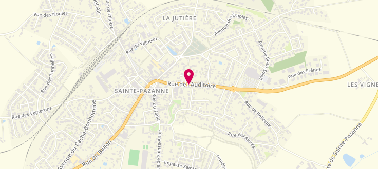 Plan de Centre médico-social de Sainte-Pazanne, 11 rue de l'Auditoire, 44680 Sainte-Pazanne