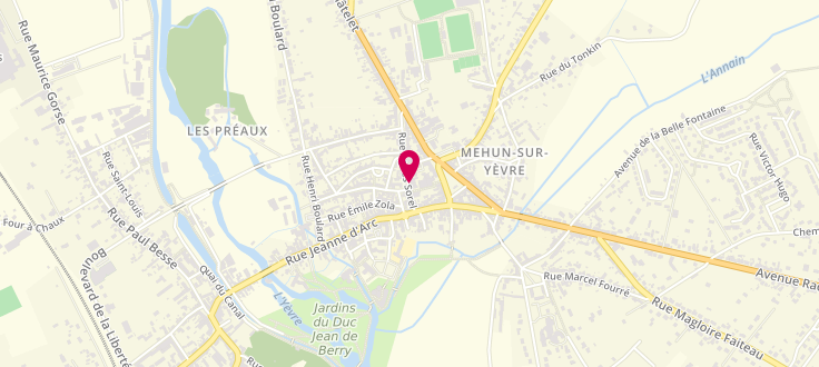 Plan de Maison des solidarités de Mehun sur Yevre, 14 Rue Agnés-Sorel, 18500 Mehun-sur-Yèvre
