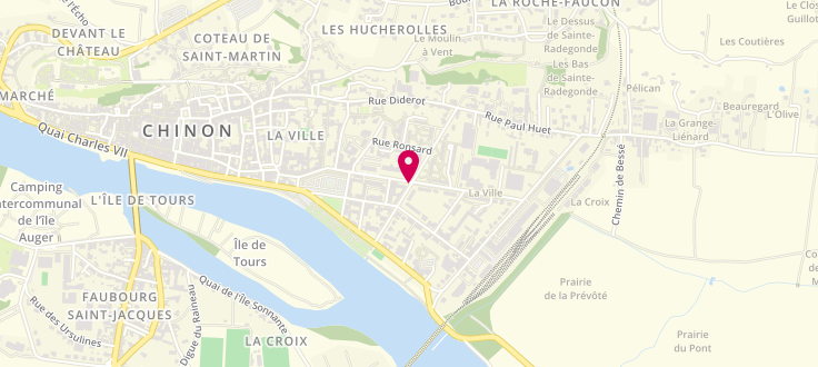 Plan de Maison départementale de la solidarité de Chinon - Touraine Sud Ouest, 6 Rue des Courances, 37500 Chinon