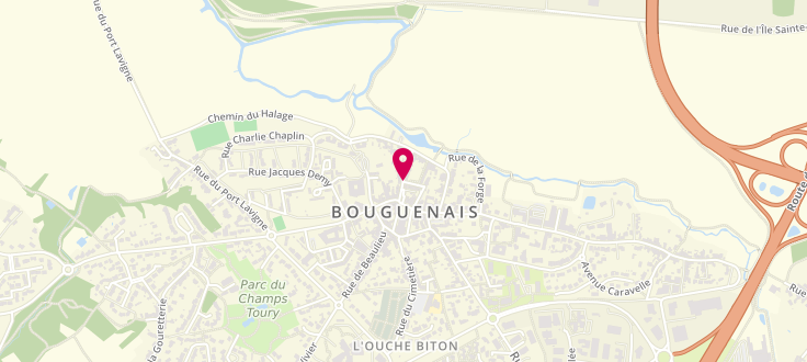 Plan de Centre médico-social de Bouguenais, 1 rue Edmond-Bertreux, 44340 Bouguenais