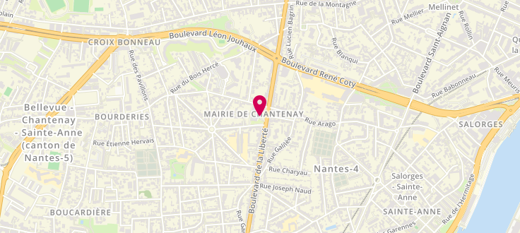 Plan de Centre médico-social de Nantes - Chantenay, Place de la liberté, 44100 Nantes