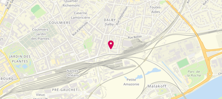 Plan de Centre médico-social de Nantes - Dalby-Doulon, 4, avenue Millet, 44000 Nantes