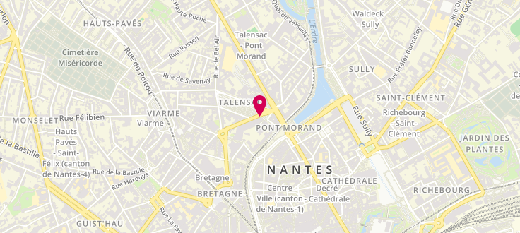 Plan de Centre Médico-social de Nantes - Talensac, 9 rue Jeanne d'Arc, 44000 Nantes