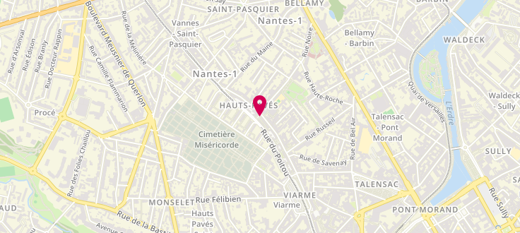 Plan de Centre médico-social de Nantes - Hauts-Pavés, 2 square des Lavandières, 44000 Nantes