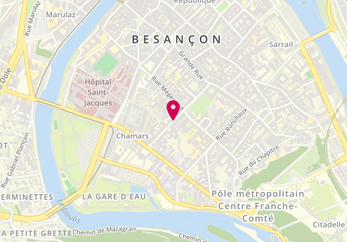 Plan de Centre de PMI de Besançon, 18 Rue de la Préfecture, 25000 Besançon