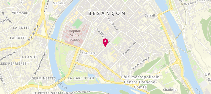 Plan de Centre de PMI de Besançon, 18 Rue de la Préfecture, 25000 Besançon