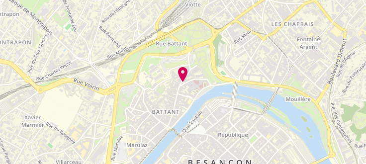 Plan de Centre Medico-Social de Besançon - Bacchus, 1 place Bacchus, 25000 Besançon