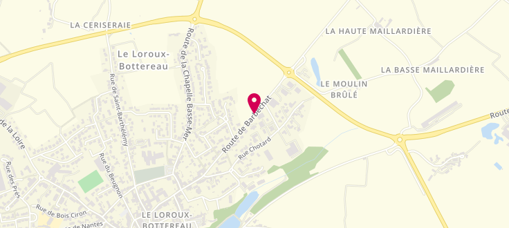 Plan de Centre médico-social du Loroux-Bottereau, 15 route de Barbechat, 44430 Le Loroux-Bottereau