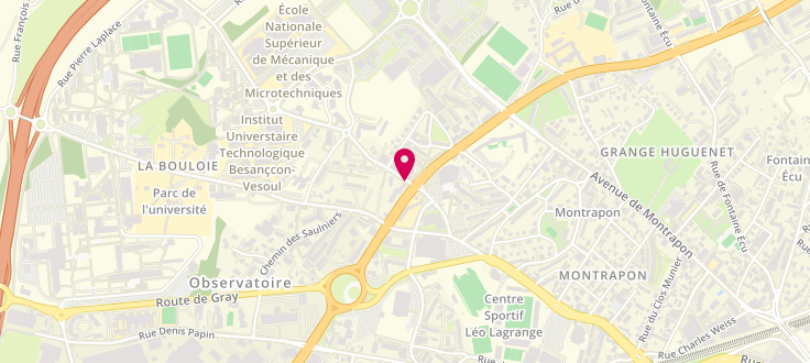 Plan de Centre Médico-Social de Besançon - Montrapon, 7 Rue Epitaphe, 25000 Besançon